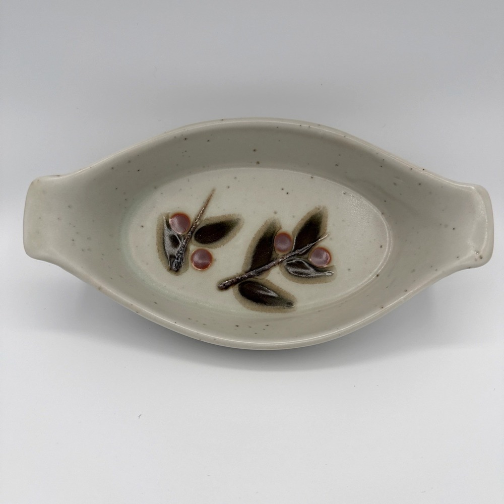 Vintage OTAGIRI Bittersweet Stoneware Oval Celery Relish Serving Dish MCM‎ Japan